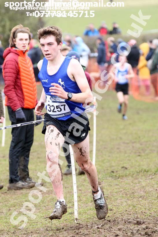 Mens under-17s, 2020 British Athletics Inter Counties Cross Country Champs., Prestwold Hall, Loughborough. Photo: David T. Hewitson/Sports for All Pics